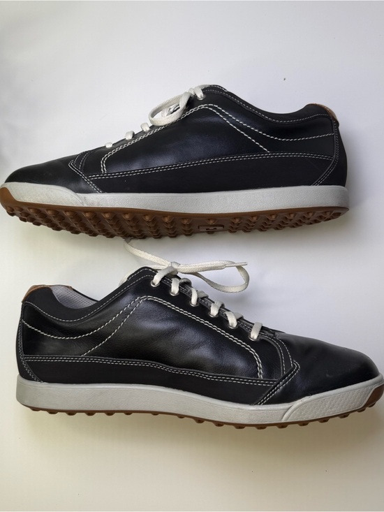 FootJoy Men\'s Contour Casual Spike-less Leather Golf Shoes Black Size 10M main image 7